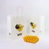 Sacolas de Papel Kraft, Sacolas de Tecido de Papel, Sacolas de Presente Personalizáveis, Sacolas Pequenas para Embalagem de Pão, Sacolas de Embalagem Portáteis para Levar (Bolo, Leite com Chá)