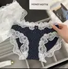 Ropa interior para niñas de encaje floral retro francés 10A Transpirable Antibacteriana en la entrepierna Ropa interior de chica dulce