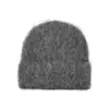 Sumei Hui 2026 Otoño/Invierno Nuevo Gorro de Lana Cálido Holgado para Mujer con Circunferencia de Cabeza Grande Gorro de Punto de Felpa