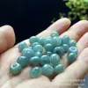 Jadeíta Azul Agua Natural Grado A Agujero Grande Cuentas de Ábaco Jade DIY Accesorios de Tejido Cuentas Espaciadoras Joyería Piezas Sueltas Venta al por Mayor