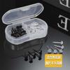 Caja con 2 compartimentos Caja Anillo para Piercing de Oreja Tapa Antiembozos Bastoncillo de Plástico para Oreja Pendientes de Plástico para Mujer Simples Transparentes Invisibles