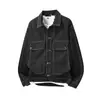 Jaqueta jeans nova e moderna para atacado de outono para homens, estilo American high street, corte reto solto, casaco jeans workwear