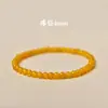 Pulseras de Ágata Amarillo Natural, Anillos de Color Sólido, Pulseras Multiespecificación, Pulseras de Cuentas de Ágata Amarillo Hechas a Mano al por Mayor Unisex