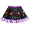 Exportação Transfronteiriça de Roupas Infantis para Festa de Halloween para Meninas, Vestido Princesa com Estampa de Halloween Rosto de Fantasma Abóbora 22