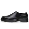 Zapatos de Cuero Nappa de Caña Baja con Banda Elástica para Mujer, Botines Cortos de Cuero Genuino Estilo Británico Talla Grande, Punta Redonda, Casual Unisex para Pareja, Ropa de Trabajo