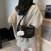 Bolso de Gran Capacidad para Mujer 2025 Nueva Moda Casual Fresco y Estilo Occidental Primavera Axila Un Hombro Cruzado Bolso Dumpling