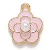 Accesorios Europeos y Americanos DIY con Flores Tachonadas de Pedrería, Accesorios Estilo Chanel con Goteo de Aceite, Dijes para Bolsos, Pendientes, Collares y Colgantes