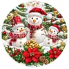 Posavasos Redondo para Mesa de Navidad Muñeco de Nieve Sombrero Negro Impresión de Muñeco de Nieve Aislante Decoración de Mesa de Comedor de Navidad Mesa Redonda