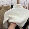 [em estoque] Suéter infantil masculino inverno engrossado gola alta peça única veludo base infantil novo forrado com fleece outono e inverno