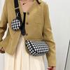 Bolso Pequeño Cuadros Frescos para Suegra para Mujer 2021 Nuevo Estilo K Popular Este Año Estilo Extranjero Simple de Un Hombro Cruzado Pequeño Cuadrado