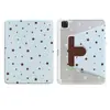 Funda tipo soporte giratorio con estampado de leopardo estilo coreano con ranura para bolígrafo para iPad 10/11 generación 9.7 pulgadas antideslizante