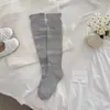 Calcetines Largos de Algodón con Encaje Calado Estampado Estilo Primavera, Calcetines para Pantorrilla Adelgazantes y de Aspecto Dulce