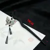 Horquilla de mariposa de ébano, nueva horquilla antigua estilo chino, accesorio para el cabello Hanfu cheongsam, horquilla de borla de alta gama