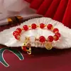 Nuevo estilo chino pulsera anual de Peces Koi bendición pulsera de cuentas hecha a mano de koi para Niñas Alto sentido