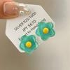 Graffiti de Verano ~ Pendientes de Flor Coloridos para Mujeres Sin Perforaciones Nuevo Estilo Popular 2026 Y2K Pendientes Dulces Elegantes
