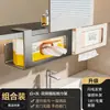 Estante de Almacenamiento para Caja de Pañuelos Colgante sin Taladro para Baño en Casa, Debajo del Espejo del Inodoro, para Toallas Faciales y Almacenamiento de Pañuelos