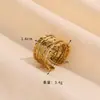 Anel de Aço Titânio Ajustável Moda Personalidade Hidráulico Anel de Aço Inoxidável Anel Feminino Não Desbota Pronto para Fronteira Joias