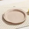 Prato Ocidental de Plástico Simples e de Aparência Elevada Cor Creme Prato de Prato de Alta Qualidade Prato para Massa Prato de Sobremesa Prato de Salada para Casa
