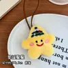 Pingente de pelúcia de Natal desenho animado boneca fofa pequena enfeite pequeno presente etiqueta de nome pingente de Natal