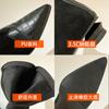 Botas Curtas de Design Retrô Bico Fino Salto Grosso para Mulheres 2025 Novas Botas Curtas Botas Femininas Modernas Salto Baixo Slim