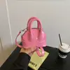 Bolso Nuevo para Niños Piel Patentada Brillante Forma de Concha Mini Moda para Niñas Bolso de Hombro Cruzado Cartera Elegante Casual para Monedas