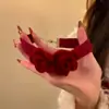 [Lenguaje de las Flores Showa] Collar de Camelia Estilo Francés Dulce Gargantilla de Perlas de Imitación Doble Capa Nuevo Estilo Otoño e Invierno