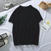 Estilo coreano Verão Masculino Camiseta de manga curta Gola redonda Cor sólida Camiseta Base Camisa Adolescente Meia manga Simples Top Roupas Masculinas