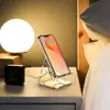 Soporte para teléfono móvil transparente de acrílico transfronterizo, doblado en caliente perezoso, integrado, conveniente, soporte de escritorio multifunción, pequeño mostrador de tarjetas, pantalla