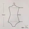 Perchas para bikini, perchas para ropa de tienda de trajes de baño de playa, perchas doradas para pantalones de exhibición, perchas para ropa de busto plano