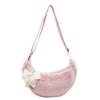 Bolso de felpa transfronterizo para otoño e invierno, nuevo modelo de moda 2024 para mujer, bolso tipo bola de masa peludo, textura, bandolera de estilo extranjero