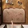 Tapete de piso de terra de diatomáceas estilo europeu para entrada de banheiro, tapete de pé antiderrapante, tapete de piso de banheiro, tapete absorvente de secagem rápida para vaso sanitário