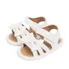Amazon Cross-Border Zapatos de Bebé y Niño Pequeño con Lazo Verano 2025 Nuevos Sandalias de Color Puro Lindos Zapatos de Bebé