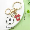 Amazon Más Vendido Llavero Personalizado Creativo Aleación Balón Deportivo Colgante Llavero de Fútbol Mini Estrella