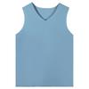 Chaleco sin costuras de seda de hielo para hombre, ropa de verano delgada de color sólido para llevar debajo, para niños de talla grande, para fitness con obstáculos, suéter de secado rápido
