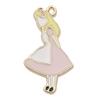 Acessórios DIY Gotejamento de Óleo Liga Pequeno Pingente Série Alice Anime Pulseira Redonda Pingente de Colar