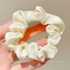 Goma para el pelo satinada floral Maillard para mujer, alta elasticidad, liga para el pelo duradera que no daña el cabello, accesorio elástico para el pelo