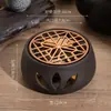 Conjunto de Louça Quente Estilo Japonês Aquecedor de Chá Suporte para Vela Aquecimento com Vela Base Aquecedora Velas Suporte para Vela Aquecedor de Chá Doméstico