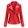 Boutique de roupas de couro boutique feminina roupas de couro leve maduro primavera e outono PU roupa de moto jaqueta de couro
