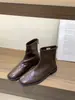 Botas Martin Retro Marrones de Tacón Grueso para Mujer, Nuevas Botas Individuales Primavera y Otoño 2025, Botas Delgadas de Gamuza, Botas Cortas Estilo Coreano