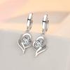 Aretes de moissanita de simulación de transmisión en vivo para mujer, amor ins, plata esterlina S925, circonita, aretes de moissanita de seis garras, aretes