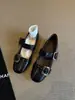 Zapatos Planos de Charol Estilo Francés para Mujer, Zapatos Planos de Commuting tipo Ballet, Elegantes Zapatos de Noche para Combinar con Vestidos, Zapatos Mary Jane de Correa Única