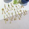Colar com Corrente e Pingente Zakiram Antigo com Ouro Incrustado e Diamantes Pulseira Fivela de Conexão de Acabamento Acessórios para Joias DIY Atacado