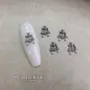 Accesorios para arte de uñas de aleación con forma de cruz gótica oscura transfronterizos, pendientes vintage europeos y americanos, accesorios de pedrería para uñas estilo punk gótico