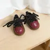 Boneca de pelúcia Mia batata espanhola 24cm com vestido de balé de tule rosa 20cm, sapatos novos de couro com tira em T e sapatos de lona