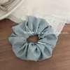 Goma para el pelo scrunchie de tela con pedrería de cielo estrellado de principios de otoño, versátil para el uso diario, accesorio elegante y con estilo para coleta