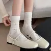 Meias de Cano Médio para Primavera e Verão para Mulheres, Novo Estilo Simples, Série de Cores Frescas e Puras, Fibra de Bambu, Meias Leves e Respiráveis para Mulheres, Meias Largas