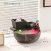 Fonte de Água Rotativa Feng Shui com Rochas para Atrair Riqueza, Tanque de Peixes, Decoração de Abertura para Sala de Estar, Ornamentos de Cerâmica