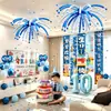 Banderín de fiesta de 10º cumpleaños, tela colgante, accesorios de decoración de escena para niños y niñas, accesorios de decoración para sala de estar que mejoran el ambiente