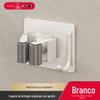 Mop clip pistola cinza banheiro vassoura de armazenamento fixo gancho banheiro varanda punch-free parede adesivo mop rack