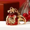 Chaveiro Criativo de Metal Trevo de Quatro Folhas para Carro Pingente de Bolsa Feminina Argola de Chaveiro Exportação Aliexpress Pequenos Presentes Atacado